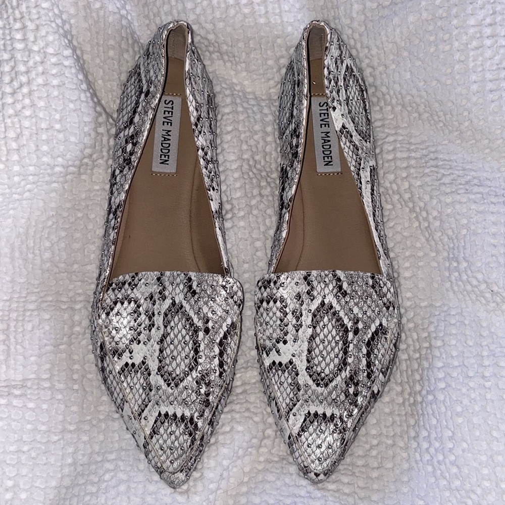 Steve Madden | NWOB Women's Feather Ballet Flat Bone Snake - 10